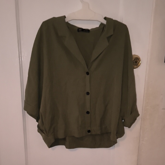 Zara Tops - Zara Olive Green Blouse